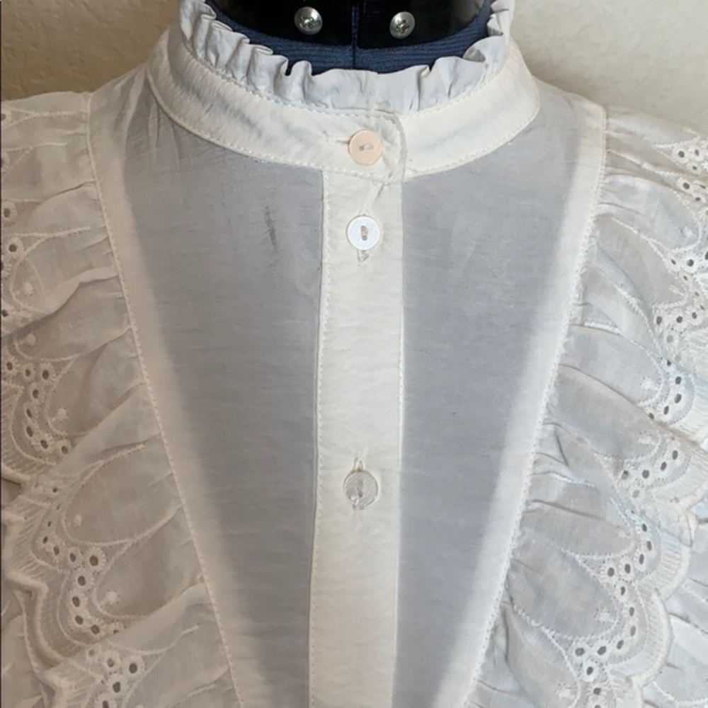 Top Shop White Ruffled Dress - Picture 2 of 7